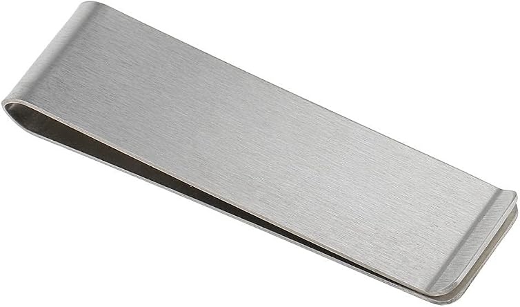 Spelt Metal Paper Money Buckle Card Holder Clip Wallet Paper Clip Silver 70mm x 20mm