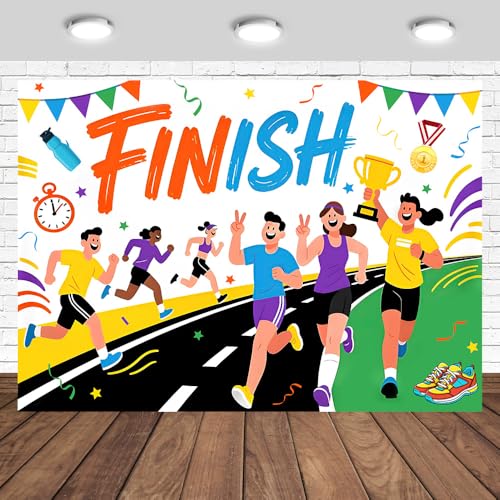 Fondo de fiesta Marathon 7x5ft para fotografía miniatura 1