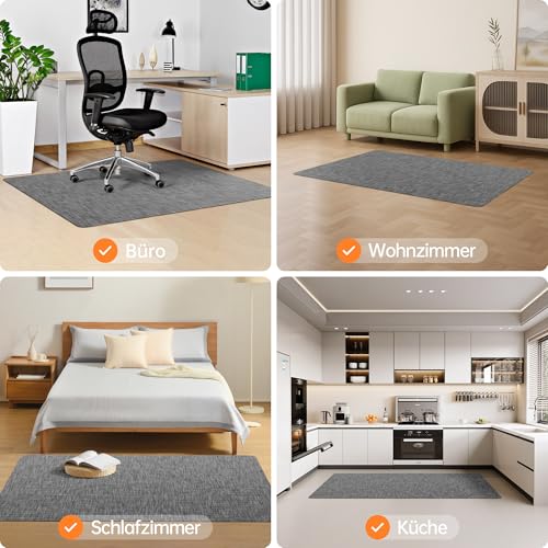 Tapis de chaise de bureau anti-rayures 75 x 120 cm pour parquets et tapis