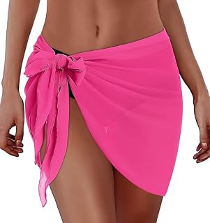 DADDY COME Women's Solid Color Swimsuit Cover Up | Lightweight Beach Sarong Wrap Skirt for Swimwear & Resort Wear Price In India