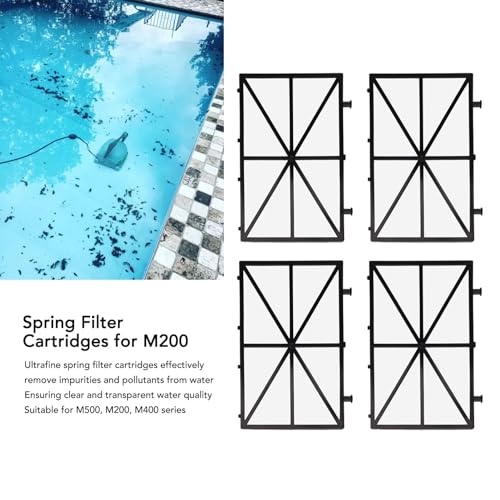 Atyhao Roboter-Poolreiniger Federfilterkartuschen Superfeinreiniger Essential Reinigungszubehör 4 Stück 9991433 R4 Pool Sparkle M500 M200 M400