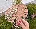Floral & Magnetic Wedding Fans - Personalized Wedding Favors, Wooden Wedding Fans for Wedding Guests, Flower Twined Hand Fans for Guests - Monstera Wooden Fan