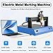 Oiyekntd Electric Metal Marking Machine, 2in/s Steel Plate Engraving Machine for Metal Nameplate Tag Marking, Depth 0.05mm-1mm, for Industrial Nameplates, Dog Tags, Steel ID Cards 200 * 150mm