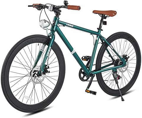 Viribus Road Bike, Mens Womens Bike, 700C Hybrid Bike, Adults Bike Lightweight Medium Aluminum Frame, City Bike for Adults with 7 Speed Shimano Derailleur, Bike for Commuting Touring 28 inch