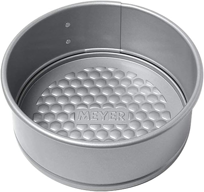 - Meyer Bakemaster Carbon Steel Non Stick Springform Cake Tin | Baking Pan | Round Cake Mould | Cake Tin Small | Cake Tray for Baking | Removable Cake Mould | Spring Form pan, 16cm, Grey
