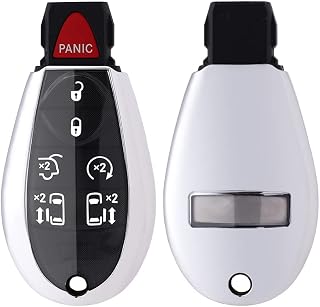 Soft TPU Protector Key Fob Cover Case fit for Dodge Ram 1500 2500 3500 Charger Challenger Durango Grand Caravan Journey Chrysler Town and Country Keyless Entry Key Fob (Silver)