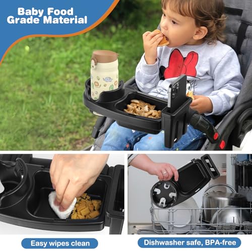 Abroml ABR-SNACK TRAY-001 Universal Stroller Snack Tray Attachment Cup Holder Snack Tray thumb #4