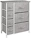 Sorbus Dresser with 7 Drawers - Chest Organizer Tower Unit with Steel Frame, Wood Top, Easy Pull Fabric Bins - Storage Furniture for Bedroom, Hallway, Closet & Office Organization
