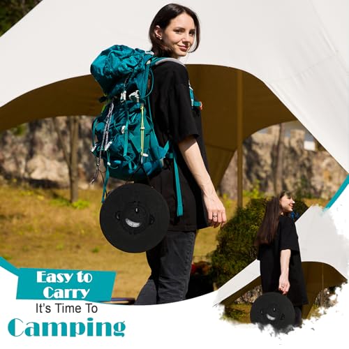 Image of Spisces Upgraded Collapsible Stool with Cushion, 1000 lbs Capacity & 19.7-in High, Wider & Taller Heavy Duty Portable Telescoping Foldable Seat for Adults Camping, Travel, Music Festivals, Outdoors