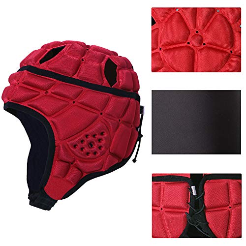 Sports Rugby Roller Hat Goalkeeper Helmet,Rugby Helmet Headguard Headgear for Soccer Scrum Cap Head Protector Soft Protective Helmet for Kids Youth