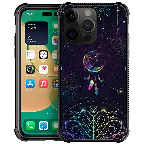 Coque iPhone 14 Pro antichoc à coins renforcés et motif nébuleuse