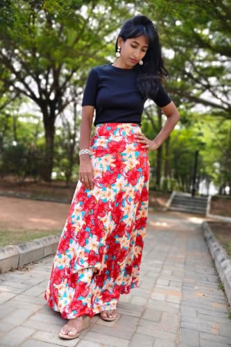 Image of Women's Printed Maxi Wraparound Skirt