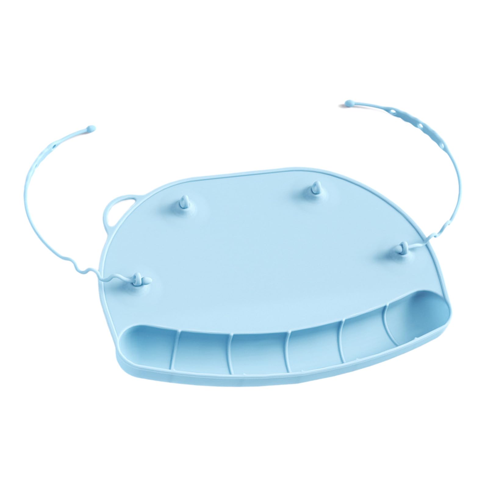 Montesy Silicone Placemat for Toddler with Food Catching Pocket Nonslip Designing Raised Edges Dining Table Mat Cushion