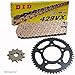 Set catena, adatto per Daelim VL 125 FI Daystar 13-19, catena DID 428 VX G&B Gold 146 aperta 14/45