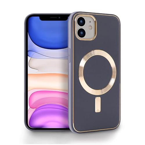 ZENIX DESIGN TECH iPhone11 �p �P�[�X Magsafe�Ή� �[�d �o���p�[ �����Y�ی� PU���U�[ �J�o�[ ZX-magshinee (�u���[�O���C)