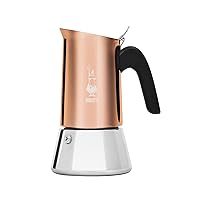 Bialetti Caffettiera New Venus Bronze 4 Tazze, Manico anti scottatura