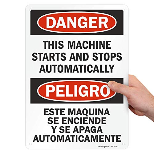 Panneau danger machine évite les accidents de démarrage automatique