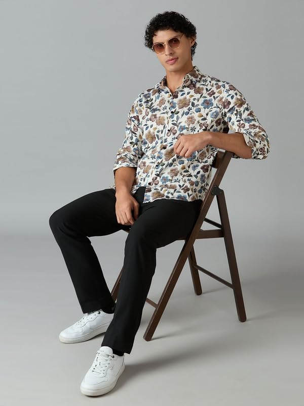 Image of MARK & ALBERT Men's Slim Fit Cotton Formal Shirt