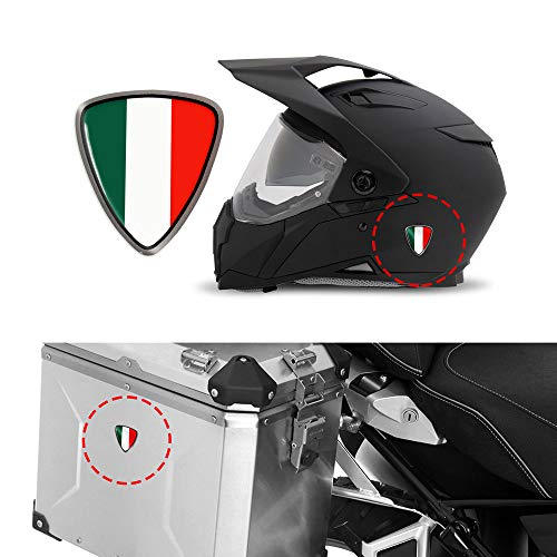 4R Quattroerre.it 32112 3D Aufkleber Italien Flagge Schild Sticker HQ, 40 x 36 mm, Grün, Weiß, Rot