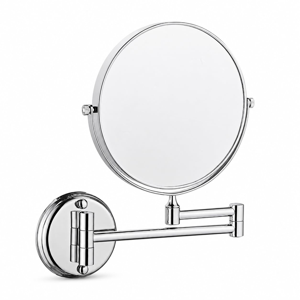 BATH GURU Magnifying Shaving Mirror/Makeup Mirror & Wall Bracket with Flexible Rod (Chrome)-image-13