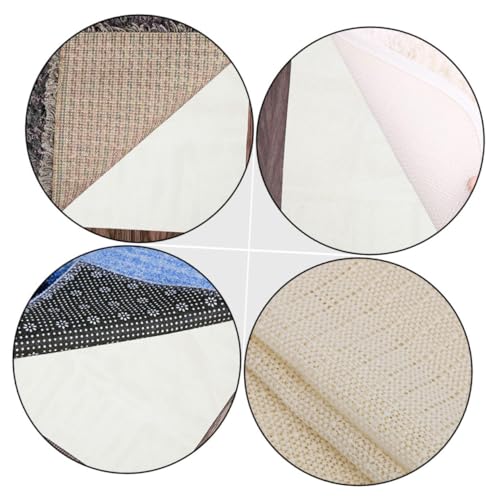 Alfombrilla Antideslizante Útil de PVC Beige Cojín Resistente Suelo Sofá 5