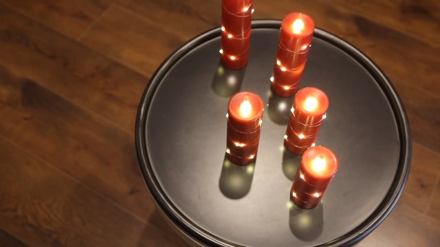 Image of Red Flameless Candle Fairy String Lights, Premium LED Flickering Flame Simulation, LED Candle with Remote & Timed, 5 Cell Battery Powered, Christmas Candle