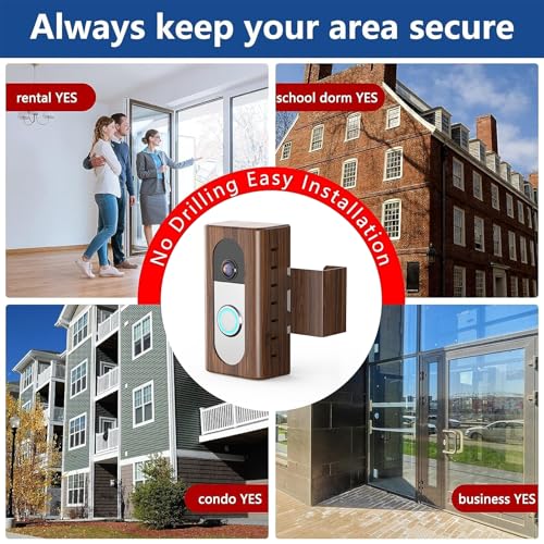 Image of KIMILAR Anti-Theft Video Doorbell Mount Compatible with Most Wireless Video Doorbell, Adjustable Mounting Bracket Accessories for Houses, Apartments, Businesses