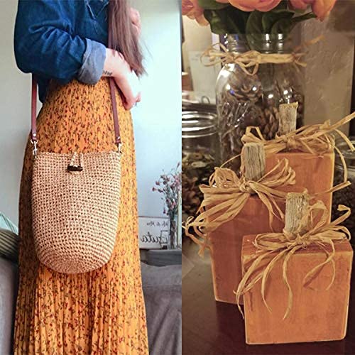 Creatrill 218 Yards Raffia Paper Craft Ribbon Packing Paper Twine, 1/4 Inch By 218 Yards (Kraft) #TOP6