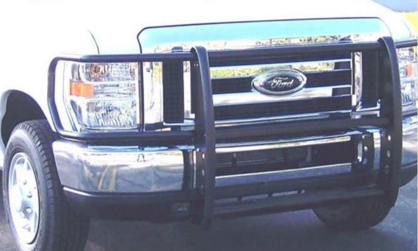 Image of Go Rhino 3000 Series Center Grill & Brush Guard | Mild Steel, Black | 3324MB | Fits 2008 - 2014 Ford E-250, E-350 Econoline Van