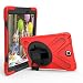 Galaxy Tab A 9.7 Case KIQ TM Full-body Shock Proof Hybrid Heavy Duty Armor Protective Case for Samsung Galaxy Tab A 9.7 [SM-T550] with Kickstand and Screen Protector (Rugged Red)