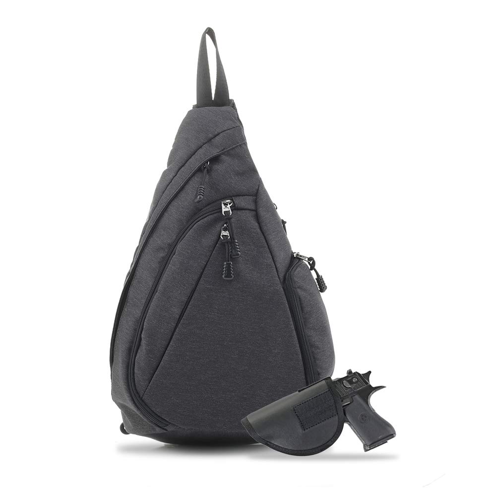 JESSIE & JAMES Peyton Crossbody Sling Backpack Concealed Carry Purse For Women Men Outdoor Chest Bag Shoulder Backpack
