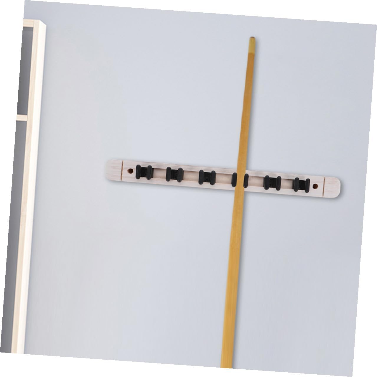 UPKOCH Solid Wood 6-hole Billiard Cue Rack Wall Mount Pool Stick Holder 2 Pairs Cue Storage Organizer for Game Room Accessories