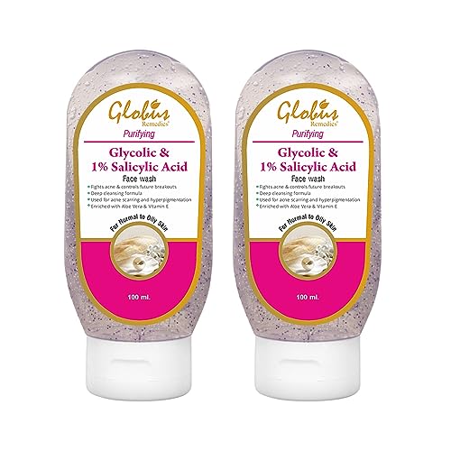 Globus Remedies Pimple Clear Face Wash with Glycolic & 1% Salicylic Acid - 100 ml (Pack of 2)