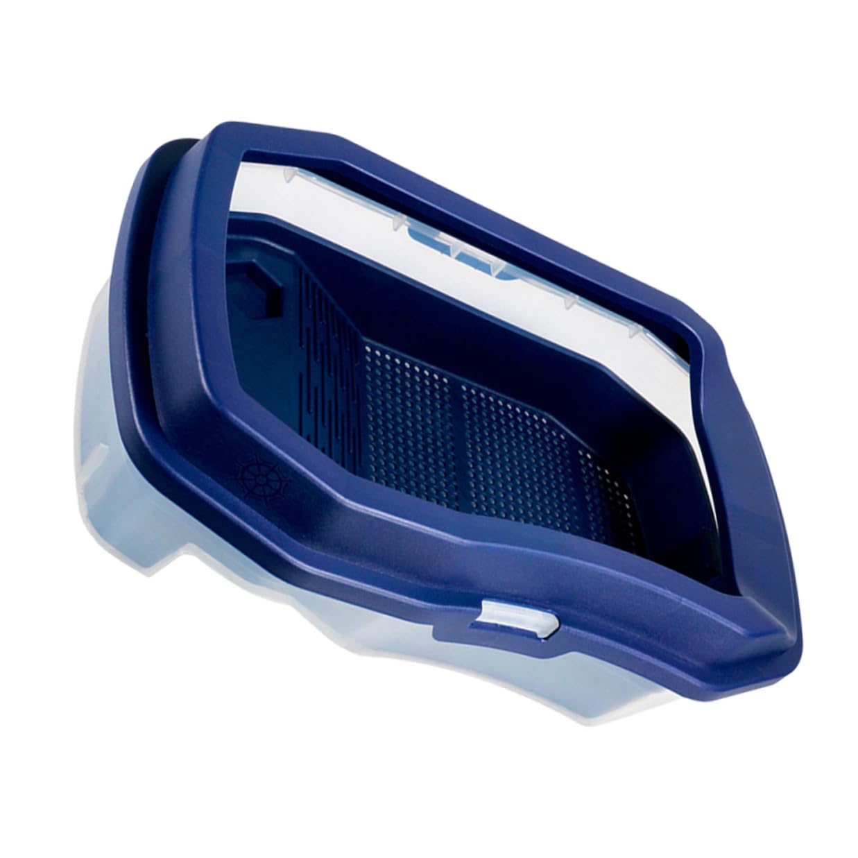 DOITOOL Tanque para Tortugas con Terraza Solar Resistente y Doble Uso Acuático y Terrestre Caja de Cría para Reptiles Suministro para Tortugas Color Azul