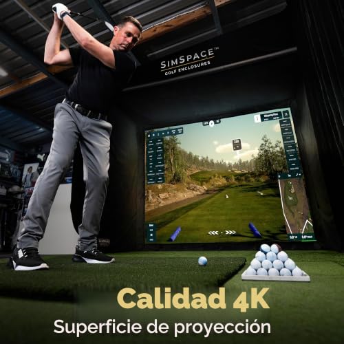 Miniatura 4 de Simspace Elite Impact Screen - Pantalla De Proyector Premium Para Simulador De Golf Para El Hogar, Construcción De Una Sola Capa, Pantalla De Impacto De Golf Duradera, Costuras Reforzadas, 3 X 3