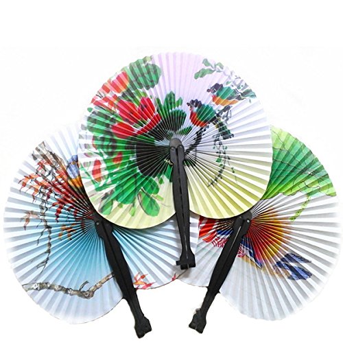 VIDOO Ventilatore Classico Mano Portatili Amanti del Vintage Pieghevoli Turno Circolari Fan Piegatura della Carta