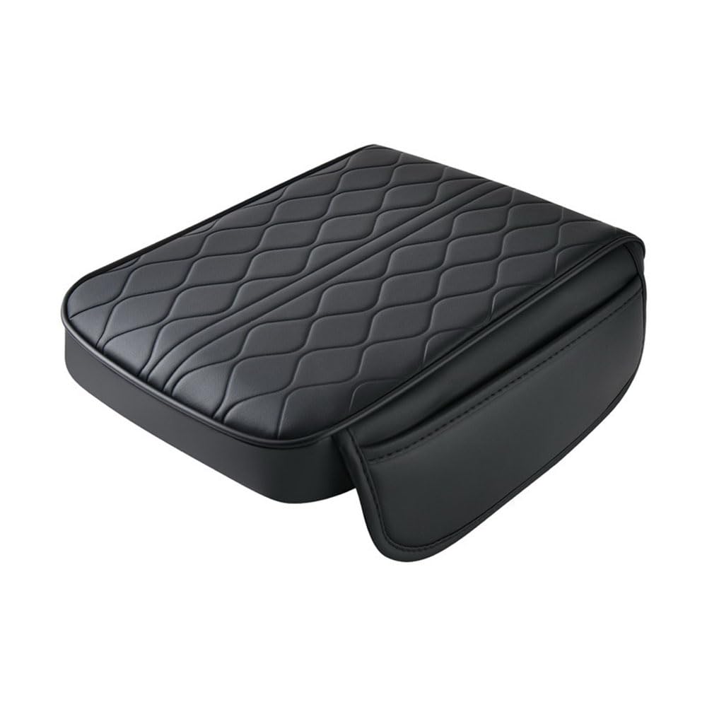 SSYYSS Auto Car Centre Console Cover Armrest Cushion Pad for Ford Focus (C307 C346 C519 2004-2025 2026),Vehicle Arm Rest Box Protector Guard,Side Pockets Storage Interior Styling Accessories,Black