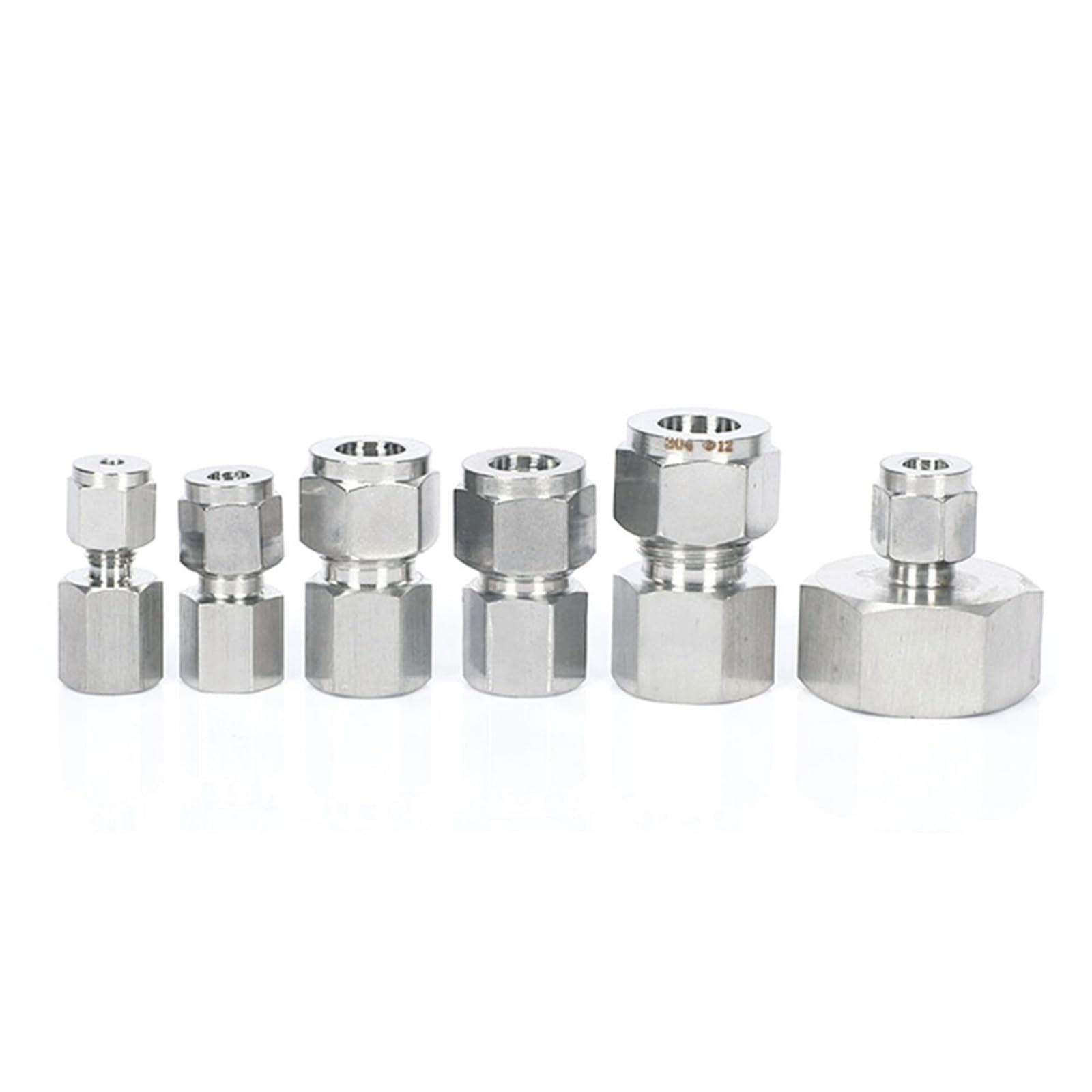 AARTERZZA 1PC Fit Tube O/D 10mm To M20x1.5 Female 304 Stainless Ferrule Pneumatic Air Compression Fitting