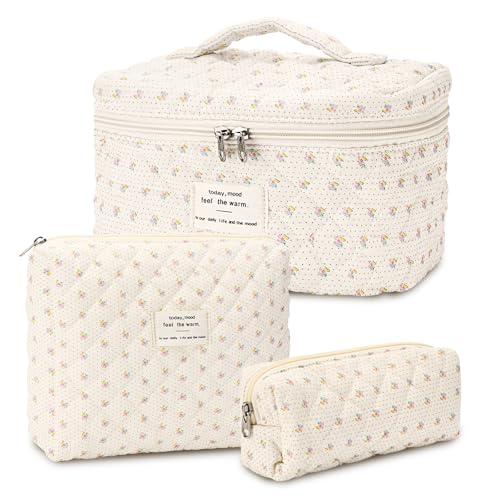 3er Set Kosmetiktasche Kulturtasche Damen, Kulturbeutel Make Up...