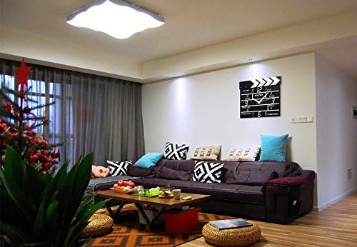 Miniatura 5 de Zaoniy Reloj de pared analógico de pizarra de cine retro grande, película moderna para el hogar, carrete de película de teatro, palomitas de maíz,