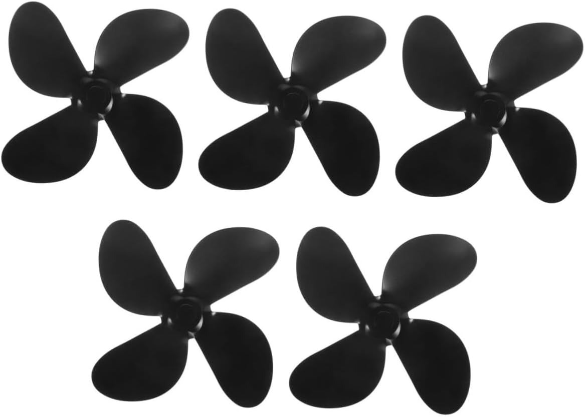 PRETYZOOM 5pcs Metal Stove Fan Blades Replacement Design for Fireplace Burning Stove Metal Construction Quiet Operation Efficient Heat Distribution