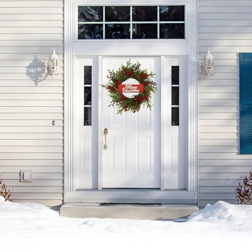 Amf0Resj Artificial Christmas Wreaths For Front Door With Red Berry,Pine Cones,Pine Needles For Indoor Outdoor Farmhouse Home Wall Window Festival Wedding Decor thumb #1