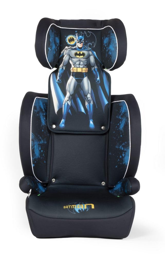 Tataway Dc Comics Batman i-Size, siège auto pour enfant de 15 à 36 kg (3,5 à 12 ans), 100-150 cm, groupe 2/3, s'installe avec une ceinture à 3 points, bleu et noir - 3