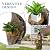 Grepatio Outdoor 6-Tiers Water Fountain, Cascading Water Fountain for Outside with 5 LED Lights, 40" H Large Outdoor Fountains with Waterfall for Garden, Yard, Deck Decor with Natural Tree Trunk Look
