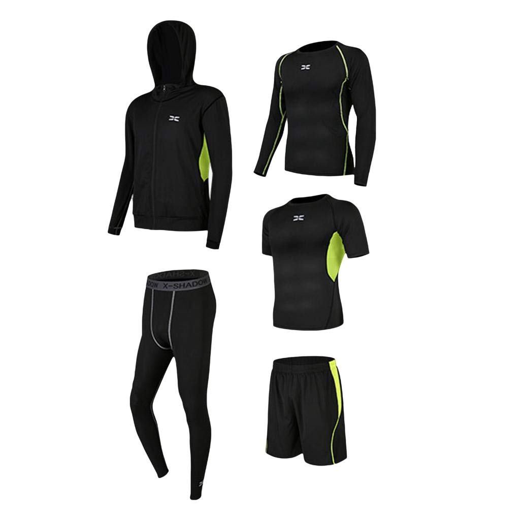 5 Pcs/Set Men's Tracksuit Green XL|Clothing, Shoes & Accessories | Mens Clothing | Coats & Jackets-image-41