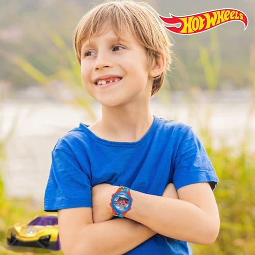Hot Wheels Kids Watch – Rotating Dial Lights, LCD Display, Adjustable Comfortable Strap, Collectible Tin – Perfect for Boys and Girls4
