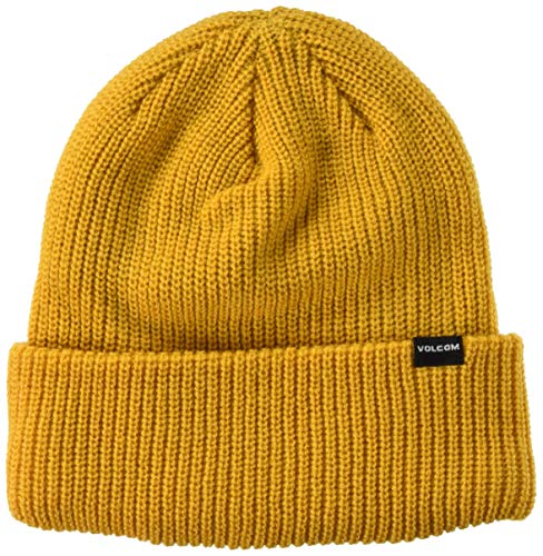 Volcom Men's Sweep Lined Snow Beanie, Resin Gold, One Size Fits All