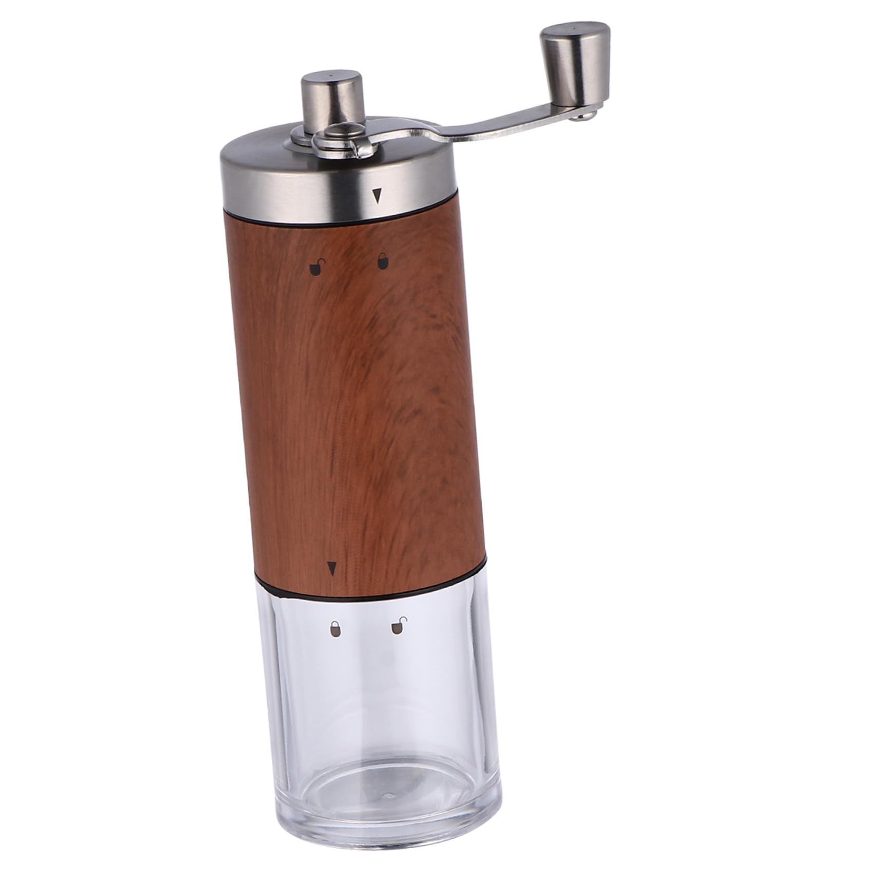 OUNONA 1Pieza Café Manual Inoxidable Desmontable para Especias y Nueces Color Madera Clara