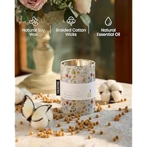 Msensespringpearrosescentedcandlemediumjarcandle113oznaturalsoywaxforhomescentedfloralcandlesgiftforspringholidayupto60hoursburninglonglastingfragrance Urban Country Home Decor Msense spring pear rose scented candle medium jar candle 113oz natural soy wax for home scented floral candles gift for spring holiday up to 60 hours burning long lasting fragrance urban country home decor
