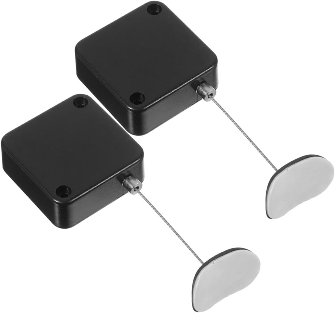 Toddmomy 2pcs Retractable Steel Cable Lock with Automatic Retraction High Strength Anti-Theft Security Tether for Outdoor Use Multimedia Remote Controller Safety Wire